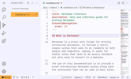 Reviewing changes in the Gitlab Web IDE