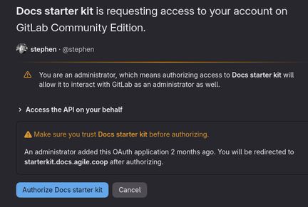 Authorise Decap CMS login with Gitlab